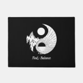 Vind Saldo Zen Yin Yang Black White Deurmat (Voorkant)
