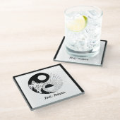 Vind Saldo Zen Yin Yang Black White Glazen Onderzetter (Schuin)