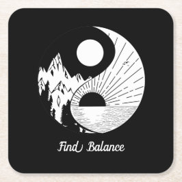 Vind Saldo Zen Yin Yang Black White Kartonnen Onderzetters