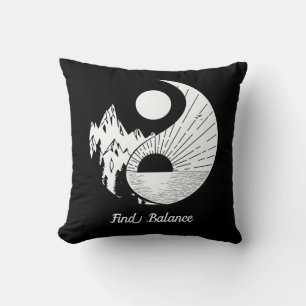 Vind Saldo Zen Yin Yang Black White Kussen