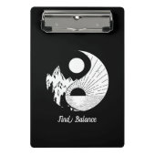 Vind Saldo Zen Yin Yang Black White Mini Klembord (Voorkant)