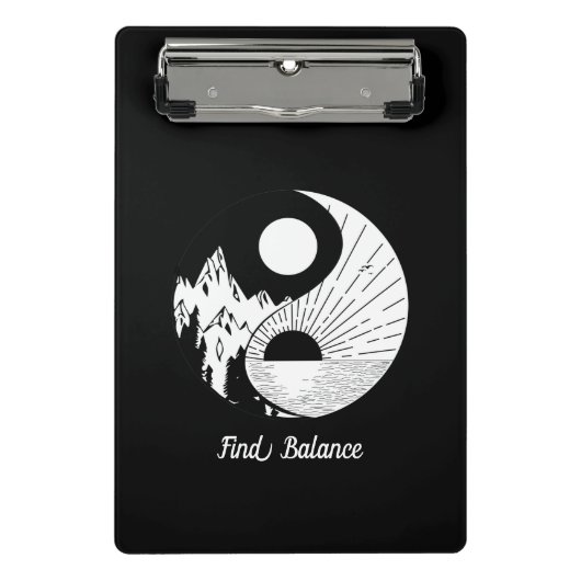 Vind Saldo Zen Yin Yang Black White Mini Klembord (Voorkant)