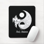 Vind Saldo Zen Yin Yang Black White Muismat (Met muis)