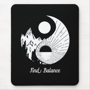 Vind Saldo Zen Yin Yang Black White Muismat