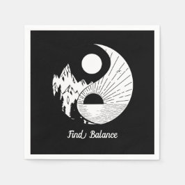 Vind Saldo Zen Yin Yang Black White Servet