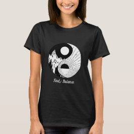 Vind Saldo Zen Yin Yang Black White T-shirt