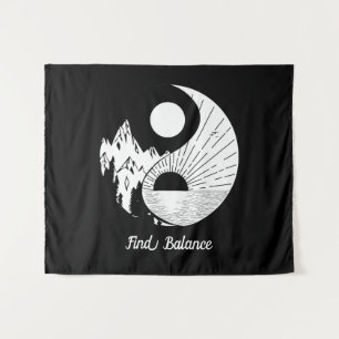 Vind Saldo Zen Yin Yang Black White Wandkleed