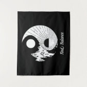 Vind Saldo Zen Yin Yang Black White Wandkleed (Voorkant)