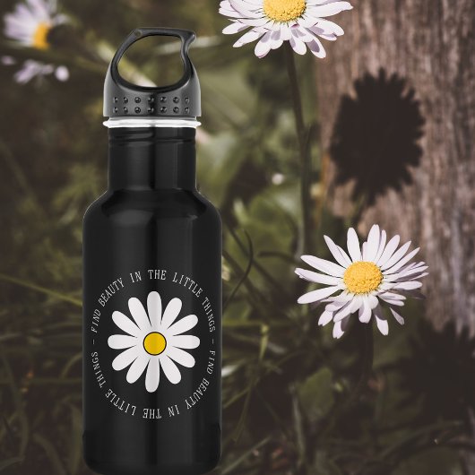Vind schoonheid in de Kleine Dingen Daisy Wildflow Waterfles