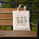 Vind schoonheid in kleine dingen Daisy Wildflower Tote Bag