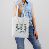 Vind schoonheid in kleine dingen Daisy Wildflower Tote Bag