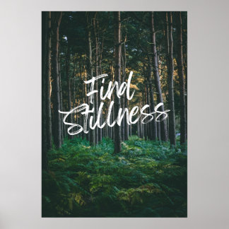 Vind stilte. Inspiratie Poster