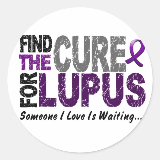 Vind The Cure 1 LUPUS T-shirts & geschenken Ronde Sticker (Voorkant)