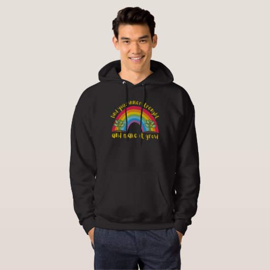 VIND UW BINNERSTRENGHT EN MAAK HET DE regenboog GR Hoodie (Voorkant volledig)