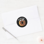 Vind uw Centrum Grappig Donut Pun Dark BG Ronde Sticker (Envelop)