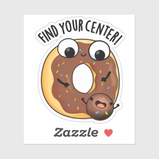 Vind uw Centrum Grappig Donut Pun Sticker (Vel)