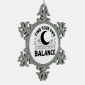 Vind uw eigen balans auto magneet tin sneeuwvlok ornament (Links)