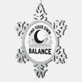 Vind uw eigen balans auto magneet tin sneeuwvlok ornament (Rechts)