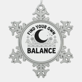 Vind uw eigen balans auto magneet tin sneeuwvlok ornament