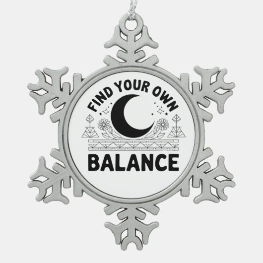 Vind uw eigen balans auto magneet tin sneeuwvlok ornament (Voorkant)