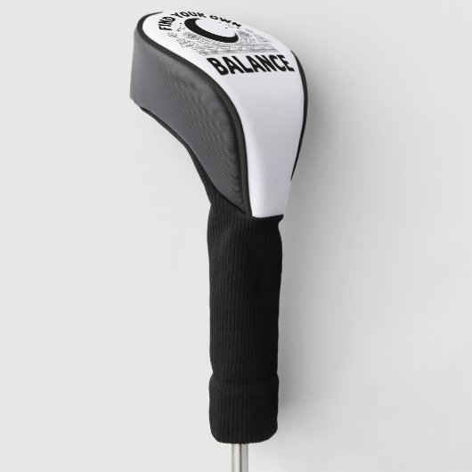 Vind uw eigen balans Latte Mok Golfheadcover (Schuin)