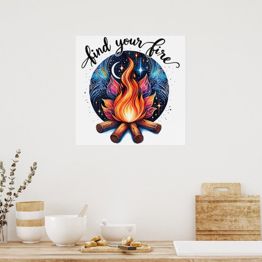 Vind uw Fire Poster (Keuken)