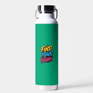 "Vind uw gevecht" (Multicolor) Waterfles
