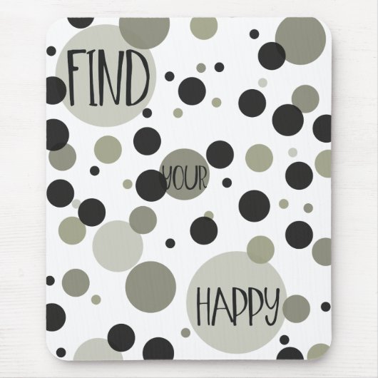 Vind uw Happy Gold Black Confetti Muismat (Voorkant)