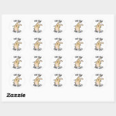 Vind uw Hoppy Place Funny Rabbit Pun Ronde Sticker (Vel)