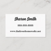 "Vind uw huis" Realtor Visitekaartje (Achterkant)