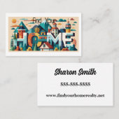 "Vind uw huis" Realtor Visitekaartje (Voorkant / Achterkant)