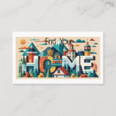 "Vind uw huis" Realtor Visitekaartje (Voorkant)