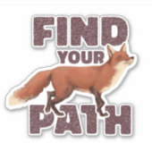 VIND UW PAD FOREST FOX STICKER (Voorkant)