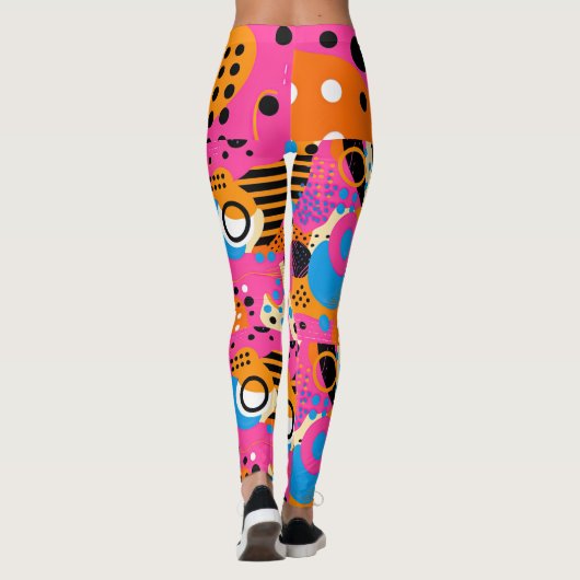 Vind uw Passion Quote Pop Art Abstract Pattern Leggings (Achterkant)