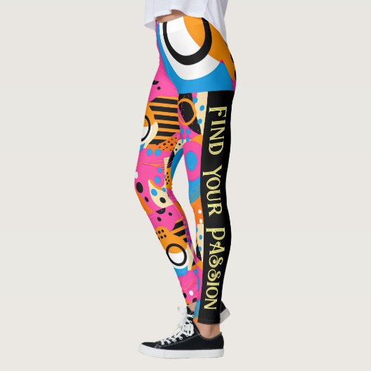 Vind uw Passion Quote Pop Art Abstract Pattern Leggings (Links)