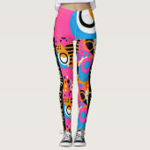 Vind uw Passion Quote Pop Art Abstract Pattern Leggings (Voorkant)