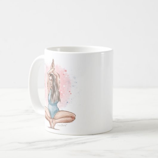 Vind uw saldo Mok | Yoga houding (Voorkant links)