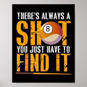 Vind uw Shot Pool Hall biljart motivatie Poster