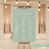 Vind uw stoel Bord Groen Alfabetisch Zitje