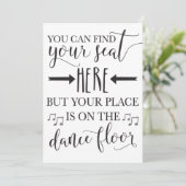 Vind Uw Stoel Hier Trouwposter Bord 5x7 (Staand voorkant)