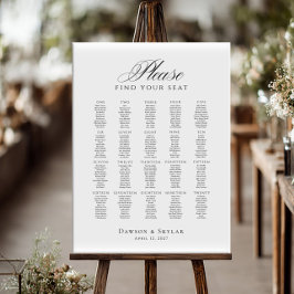 Vind uw stoel tot 20 tafels zitplan poster