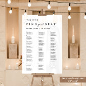 Vind uw stoel wit alfabetisch zitvlak acryl bord