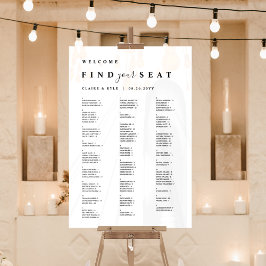 Vind uw stoel wit alfabetisch zitvlak acryl bord