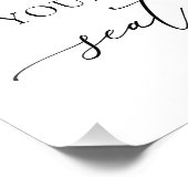 Vind uw stoel zwart-wit minimalistisch 1 teken foto afdruk (Hoek)