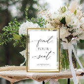 Vind uw stoel zwart-wit minimalistisch teken foto afdruk