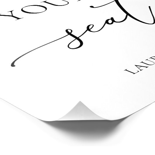 Vind uw stoel zwart-wit minimalistisch teken foto afdruk (Hoek)