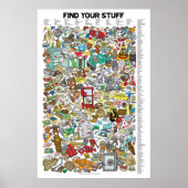 VIND UW STUFF. Zoeken naar meer dan 200 objecten! Poster (Voorkant)