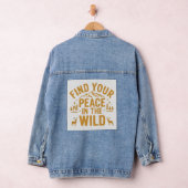 Vind uw vrede in het wilde ontwerp denim jacket (Hangar)