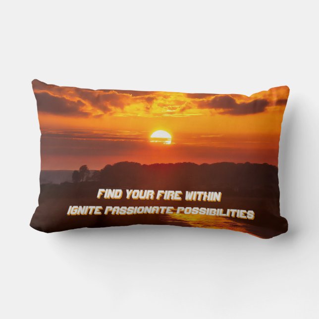 "Vind uw vuur binnen" Kussen (Achterkant)