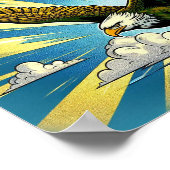 Vind uw Waarom - Motivatie Eagle in Flight Poster (Hoek)